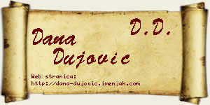 Dana Dujović vizit kartica